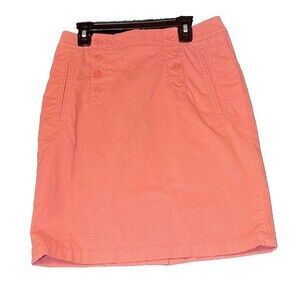 Talbots Pencil Skirt Pink Womens Size 2P Straight Lined Knee Length‎ Office Zip